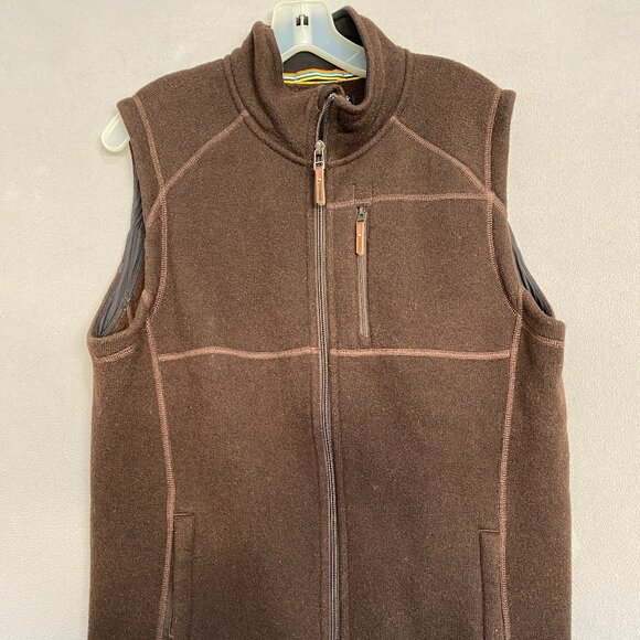 Smartwool Other - Smartwool Men’s Brown Recycled Wool Blend Fleece Vest Full Zip Size M